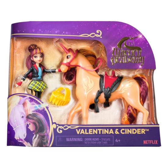 Imagine Unicorn Academy set unicorn Cinder și păpușa Valentina