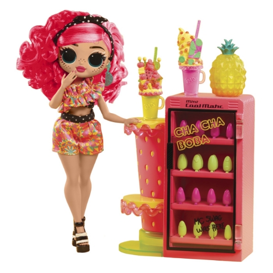 Imagine L.O.L. Surprise! OMG Sweet Nails Pinky Pops Fruit Shop set păpușă cu accesorii