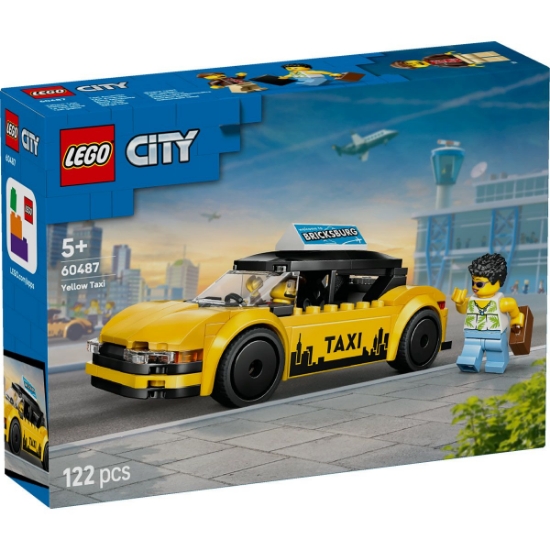 Imagine LEGO CITY TAXI GALBEN 60487