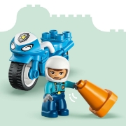 Imagine LEGO DUPLO MOTOCICLETA ALBASTRA DE POLITIE 10471