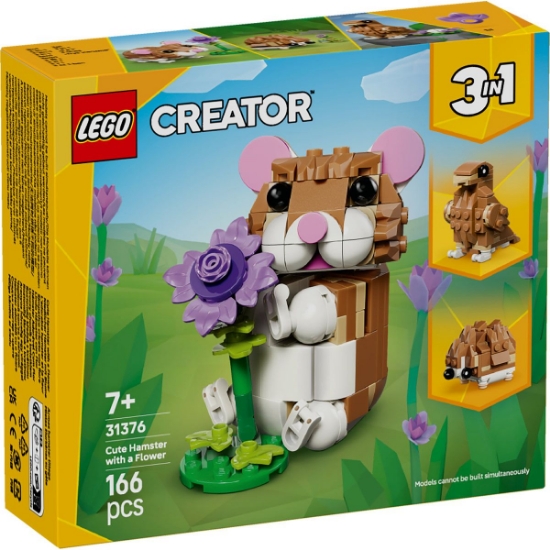 Imagine LEGO CREATOR HAMSTER ADORABIL CU O FLOARE 31376