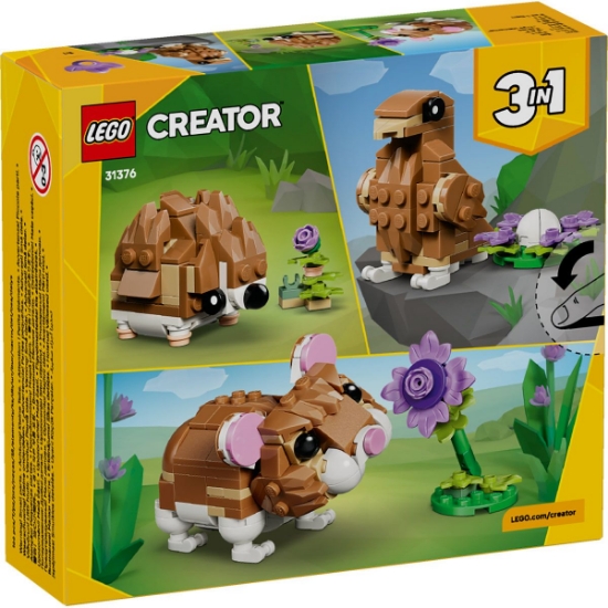 Imagine LEGO CREATOR HAMSTER ADORABIL CU O FLOARE 31376