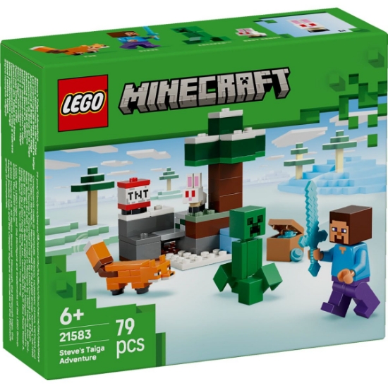 Imagine LEGO MINECRAFT AVENTURA DIN TAIGA A LUI STEVE 21583