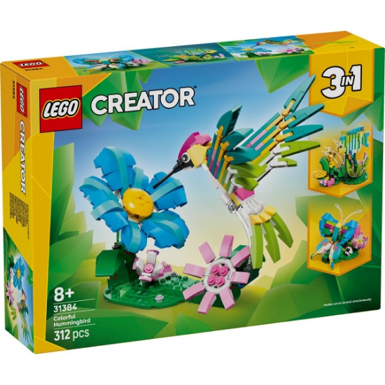 Imagine LEGO CREATOR ANIMALE SALBATICE COLIBRI COLORAT 31384