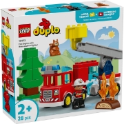 Imagine LEGO DUPLO CAMION DE POMPIERI CU FURTUN SI POMPIER 10473