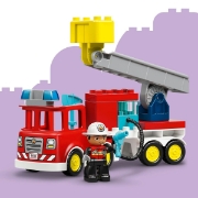 Imagine LEGO DUPLO CAMION DE POMPIERI CU FURTUN SI POMPIER 10473