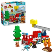 Imagine LEGO DUPLO CAMION DE POMPIERI CU FURTUN SI POMPIER 10473