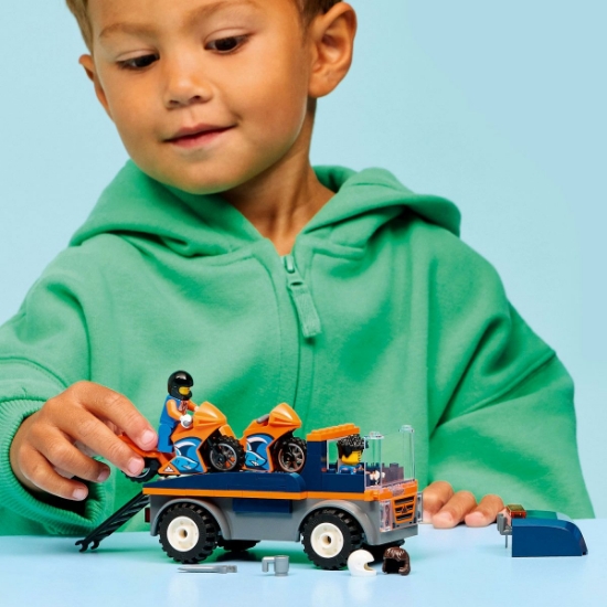 Imagine LEGO CITY TRANSPORTOR DE MOTOCICLETE 60491
