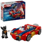 Imagine LEGO MARVEL OMUL PAIANJEN IN MASINA VS WOLVERINE VENOMIZAT 76336