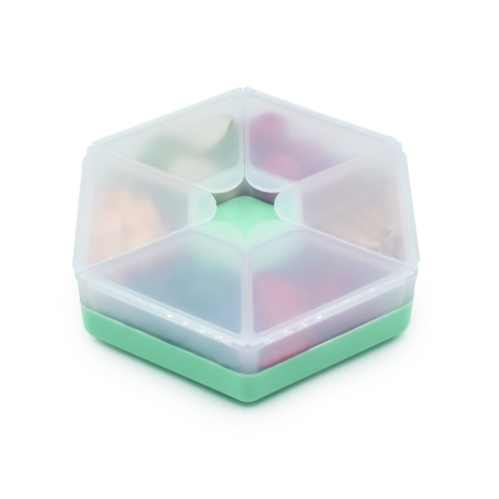 Imagine CUTIE SNACK HEXAGON SNACKLE 6 COMPARTMENTE, MELII, MINT