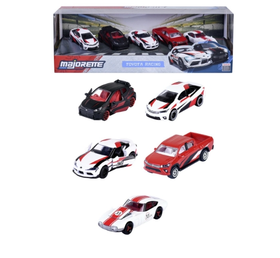 Imagine MAJORETTE SET 5 MASINUTE METALICE TOYOTA RACING SCARA 1 LA 64