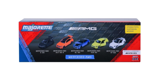 Imagine MAJORETTE SET 5 MASINUTE METALICE MERCEDES AMG 7.5CM