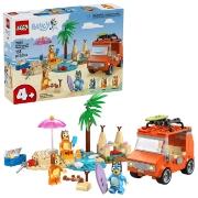 Imagine LEGO BLUEY CALATORIA FAMILIEI LUI BLUE CU MASINA LA PLAJA 11202 