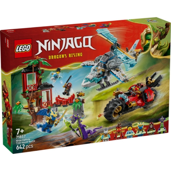 Imagine LEGO NINJAGO LUPTA LA CASA DIN COPAC CU VEHICULE NINJA 71857