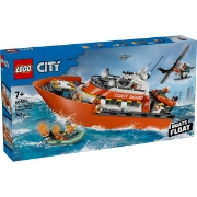Imagine LEGO CITY BARCA DE SALVARE SI ELICOPTER ALE PAZEI DE COASTA 60504