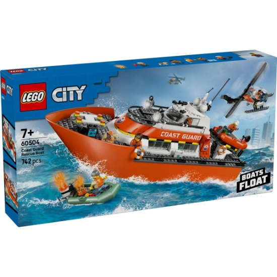 Imagine LEGO CITY BARCA DE SALVARE SI ELICOPTER ALE PAZEI DE COASTA 60504