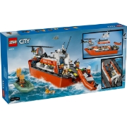 Imagine LEGO CITY BARCA DE SALVARE SI ELICOPTER ALE PAZEI DE COASTA 60504
