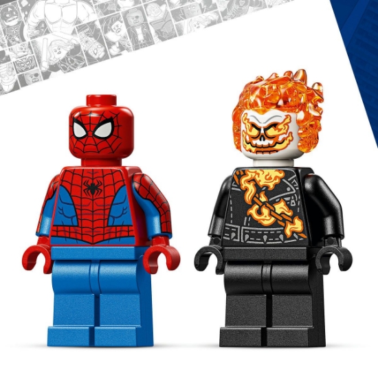 Imagine LEGO MARVEL OMUL PAIANJEN VS CALARETUL FANTOMA PE MOTOCICLETA 76335