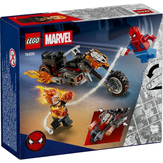 Imagine LEGO MARVEL OMUL PAIANJEN VS CALARETUL FANTOMA PE MOTOCICLETA 76335