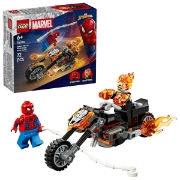 Imagine LEGO MARVEL OMUL PAIANJEN VS CALARETUL FANTOMA PE MOTOCICLETA 76335