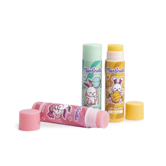 Imagine MARTINELIA YUMMY SET 3 BALSAMURI DE BUZE IN FORMA DE CUTIE DE SUC