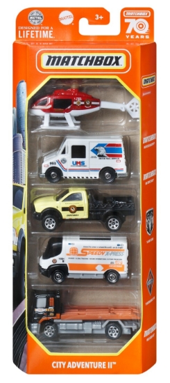 Imagine MATCHBOX SET 5 MASINUTE METALICE CITY ADVENTURE II SCARA 1:64