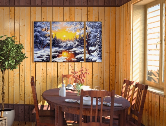 Imagine KIT PICTURA PE NUMERE SCHIPPER IARNA, 3 TABLOURI