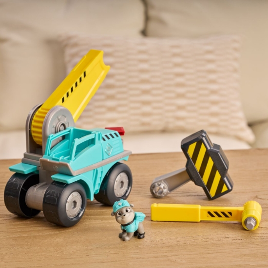 Imagine PATRULA CATELUSILOR RUBBLE SI ECHIPA VEHICUL MEGA HAMMER 