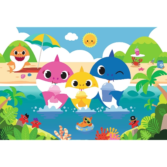 Imagine PUZZLE TREFL 60 BABY SHARK - FAMILIA IN VACANTA