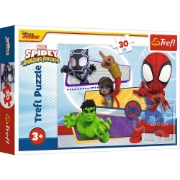 Imagine PUZZLE TREFL 30 MARVEL SPIDEY SI PRIETENII SAI UIMITORI CURAJOSUL SPIDER MAN