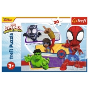 Imagine PUZZLE TREFL 30 MARVEL SPIDEY SI PRIETENII SAI UIMITORI CURAJOSUL SPIDER MAN