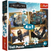 Imagine PUZZLE TREFL 4IN1 CUM SA ITI DRESEZI DRAGONUL ZILELE DRAGONULUI