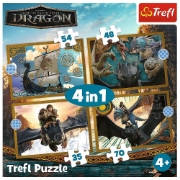 Imagine PUZZLE TREFL 4IN1 CUM SA ITI DRESEZI DRAGONUL ZILELE DRAGONULUI