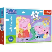 Imagine PUZZLE TREFL 60 PEPPA PIG PURCELUSUL FERICIT PEPPA