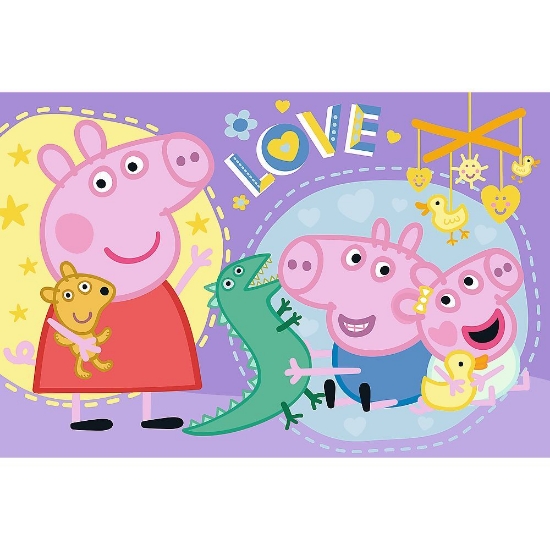 Imagine PUZZLE TREFL 60 PEPPA PIG PURCELUSUL FERICIT PEPPA