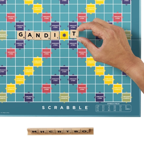 Imagine JOC SCRABBLE 2 IN 1 DIN LEMN IN LIMBA ROMANA