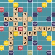 Imagine JOC SCRABBLE 2 IN 1 DIN LEMN IN LIMBA ROMANA