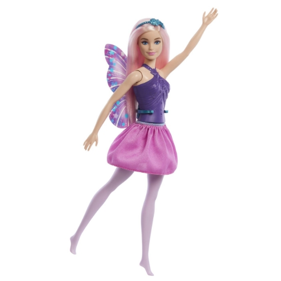 Imagine BARBIE PAPUSA BARBIE ZANA CU PAR ROZ SI TINUTA IN 2 CULORI