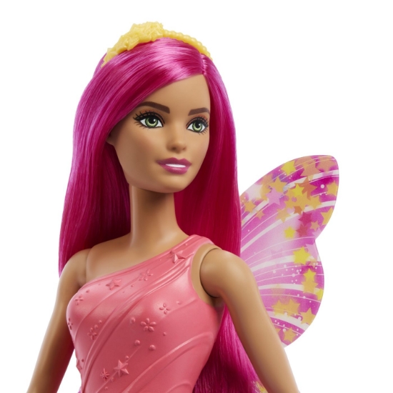 Imagine BARBIE PAPUSA BARBIE ZANA CU PAR SI TINUTA ROZ