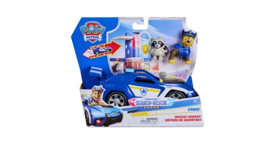 Imagine PATRULA CATELUSILOR CAUTARE SI SALVARE SET FIGURINA CHASE SI VEHICUL MASINA DE POLITIE