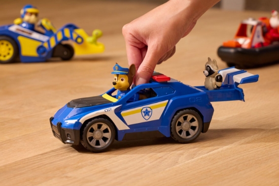 Imagine PATRULA CATELUSILOR CAUTARE SI SALVARE SET FIGURINA CHASE SI VEHICUL MASINA DE POLITIE