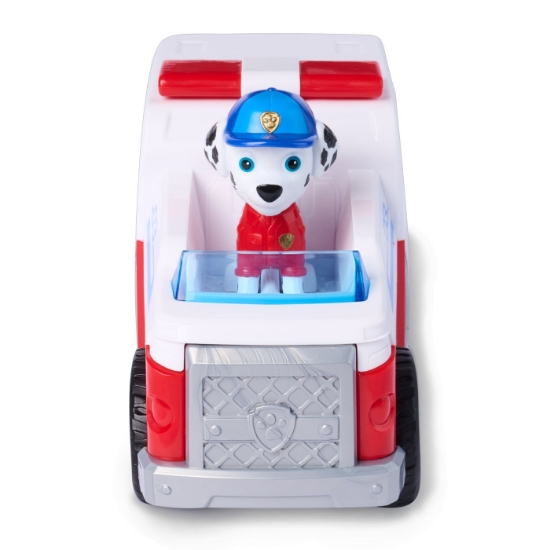 Imagine PATRULA CATELUSILOR CAUTARE SI SALVARE SET FIGURINA MARSHALL SI VEHICUL DE POMPIERI