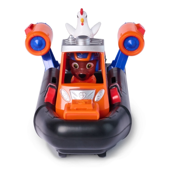 Imagine PATRULA CATELUSILOR CAUTARE SI SALVARE SET FIGURINA ZUMA SI VEHICUL BARCA CU MOTOR