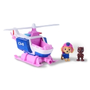 Imagine PATRULA CATELUSILOR CAUTARE SI SALVARE SET FIGURINA SKYE SI VEHICUL ELICOPTER