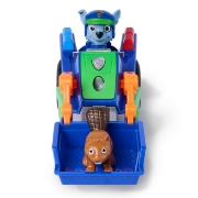 Imagine PATRULA CATELUSILOR CAUTARE SI SALVARE SET FIGURINA ROCKY SI VEHICUL DE RECICLARE