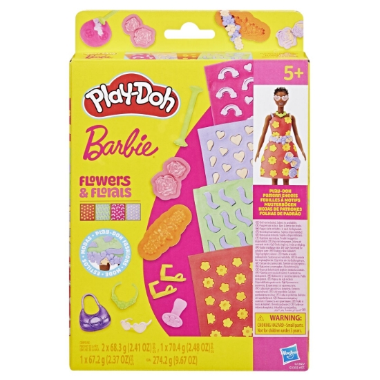Imagine PLAY DOH BARBIE SET PLASTELINA CREATII VESTIMENTARE FLORALE
