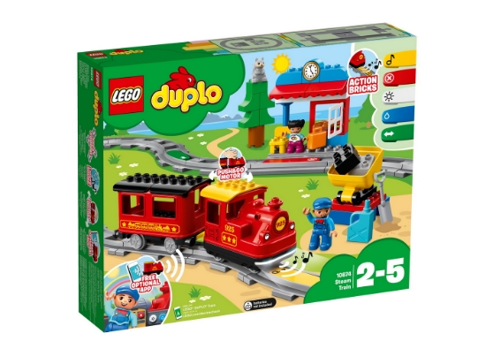 Imagine LEGO DUPLO TREN CU ABURI 10874