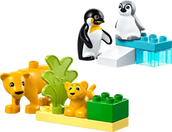 Imagine LEGO DUPLO FAMILII DE ANIMALE SALBATICE: PINGUINI SI LEI 10442