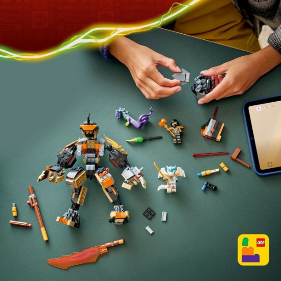 Imagine LEGO NINJAGO ROBOTUL DE MISIUNE AL LUI COLE SI DRAGONUL ZANE 71854