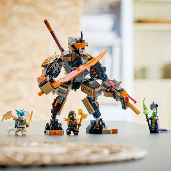 Imagine LEGO NINJAGO ROBOTUL DE MISIUNE AL LUI COLE SI DRAGONUL ZANE 71854